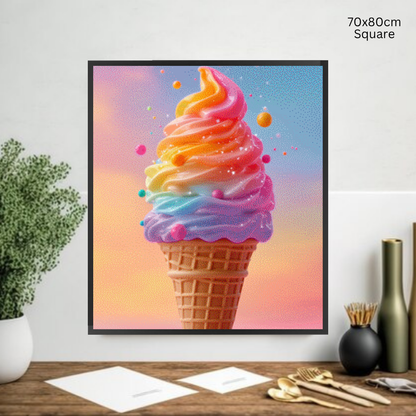 Rainbow Ice Cream: Diamond Painting Collection
