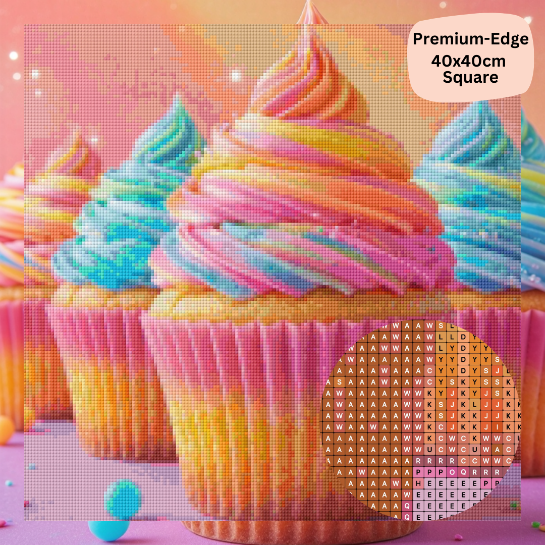 Frosted Cupcakes: Diamond Painting Collection