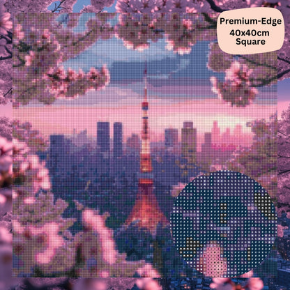 Cherry Blossom Glow: Diamond Painting Collection