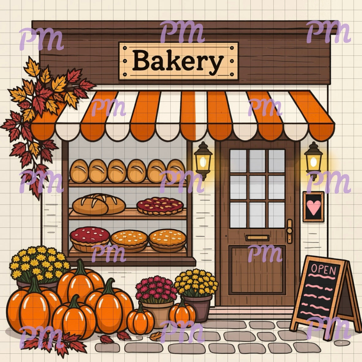 Autumn Harvest Bakery: Hand-Rendered Diamond Painting Collection
