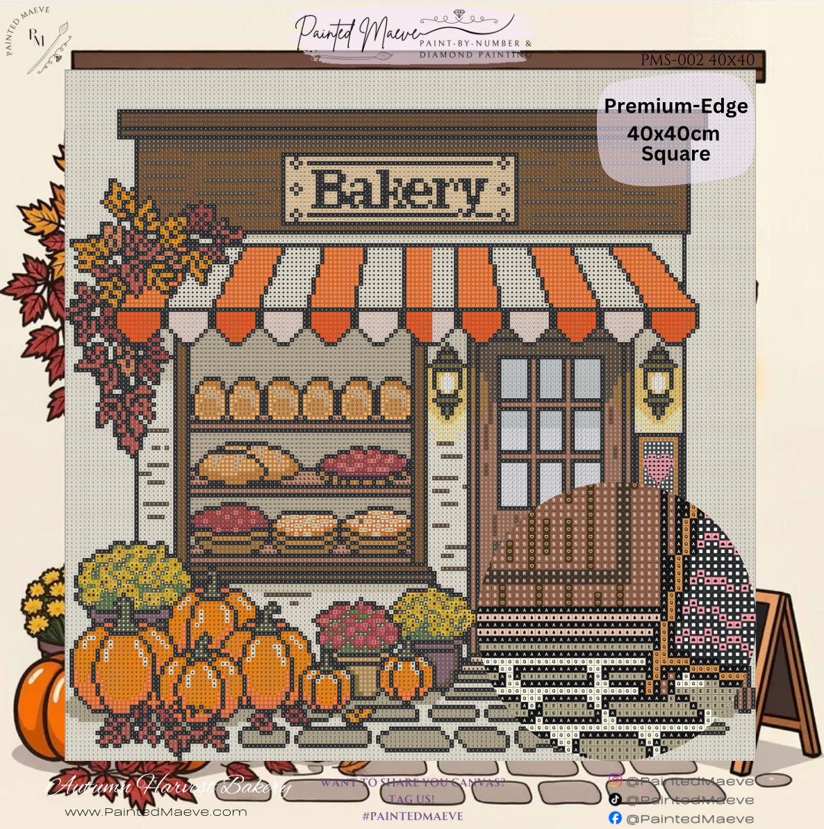 Autumn Harvest Bakery: Hand-Rendered Diamond Painting Collection
