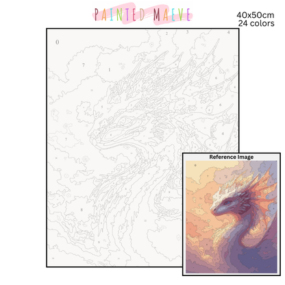 Dragon Grace: Paint-by-Number Collection (24/36/48 colors | No Frame)