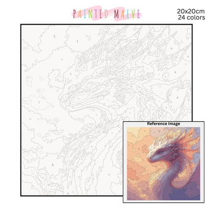 Dragon Grace: Paint-by-Number Collection (24/36/48 colors | No Frame)