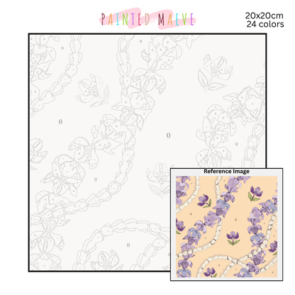 Crown Flower & Pikake: Paint-by-Number Collection (24/36/48 colors | No Frame)