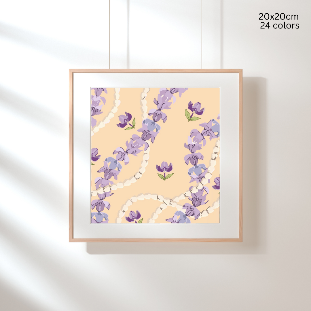 Crown Flower & Pikake: Paint-by-Number Collection (24/36/48 colors | No Frame)