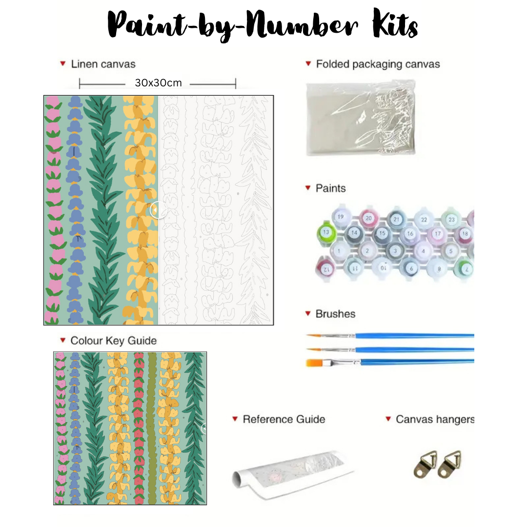 Lei’s of Hawai’i: Paint-by-Number Collection (24/36/48 colors | No Frame)