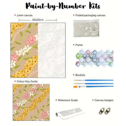 Pikake, Puakenikeni & Plumeria: Paint-by-Number Collection (24/36/48 colors | No Frame)