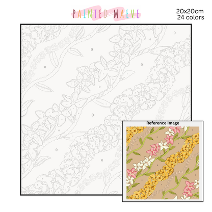 Pikake, Puakenikeni & Plumeria: Paint-by-Number Collection (24/36/48 colors | No Frame)