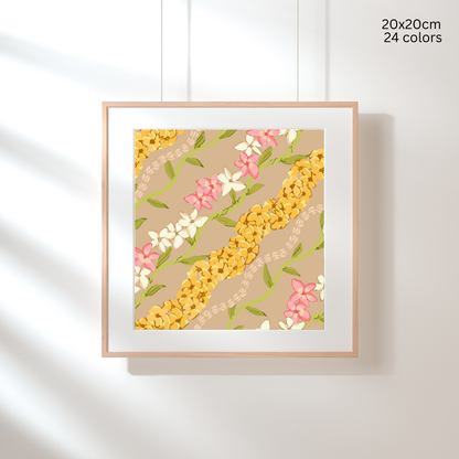 Pikake, Puakenikeni & Plumeria: Paint-by-Number Collection (24/36/48 colors | No Frame)