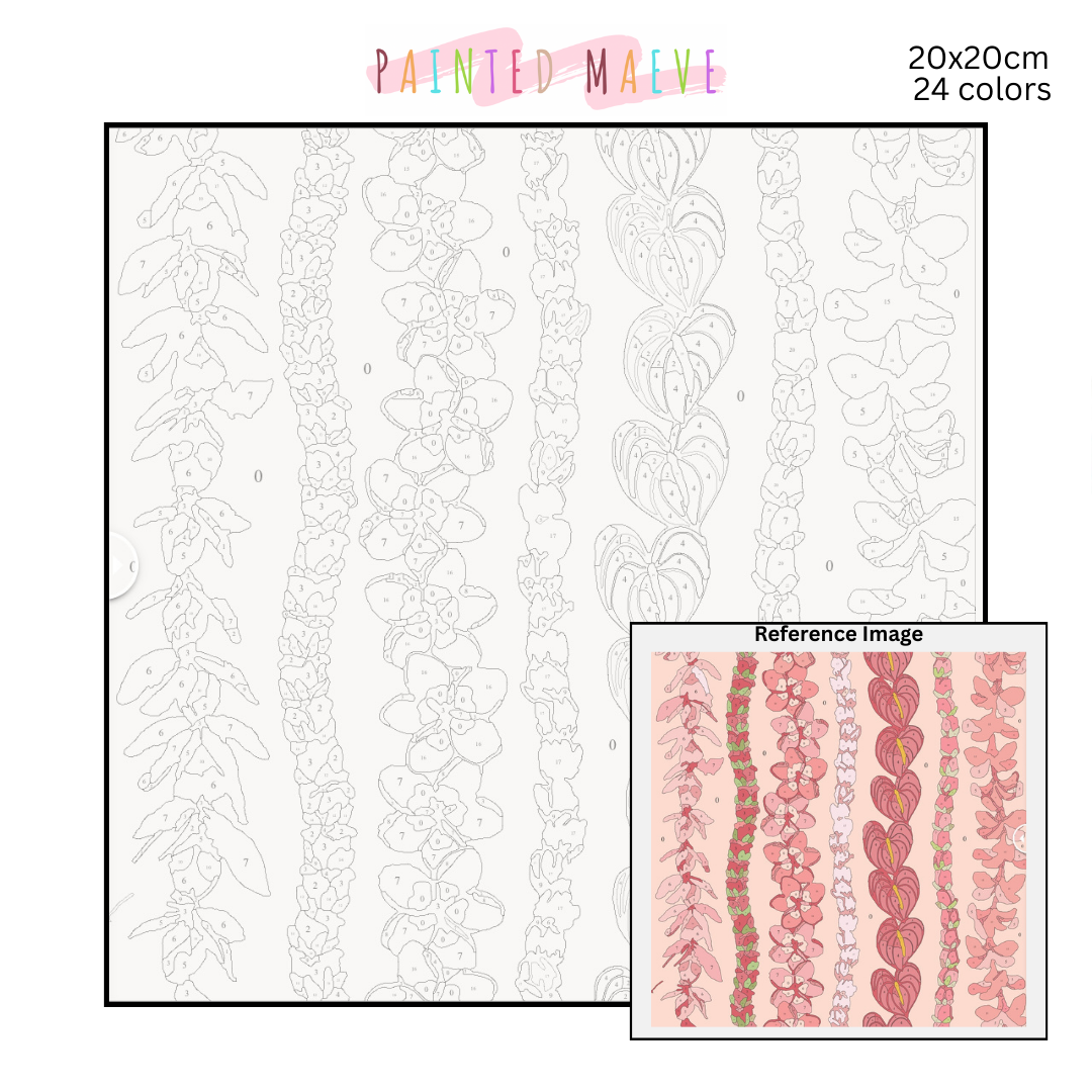 Pink Pua’s: Paint-by-Number Collection (24/36/48 colors | No Frame)