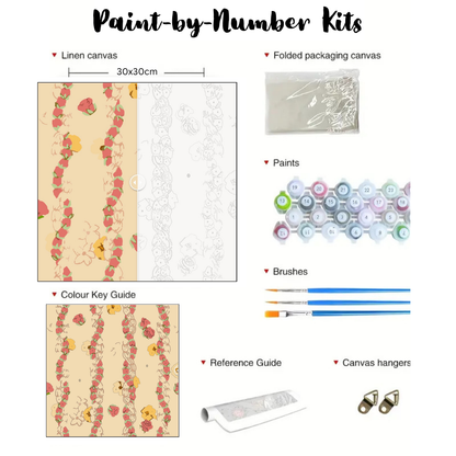 Twisted Pikake & Rosebud Lei: Paint-by-Number Collection (24/36/48 colors | No Frame)