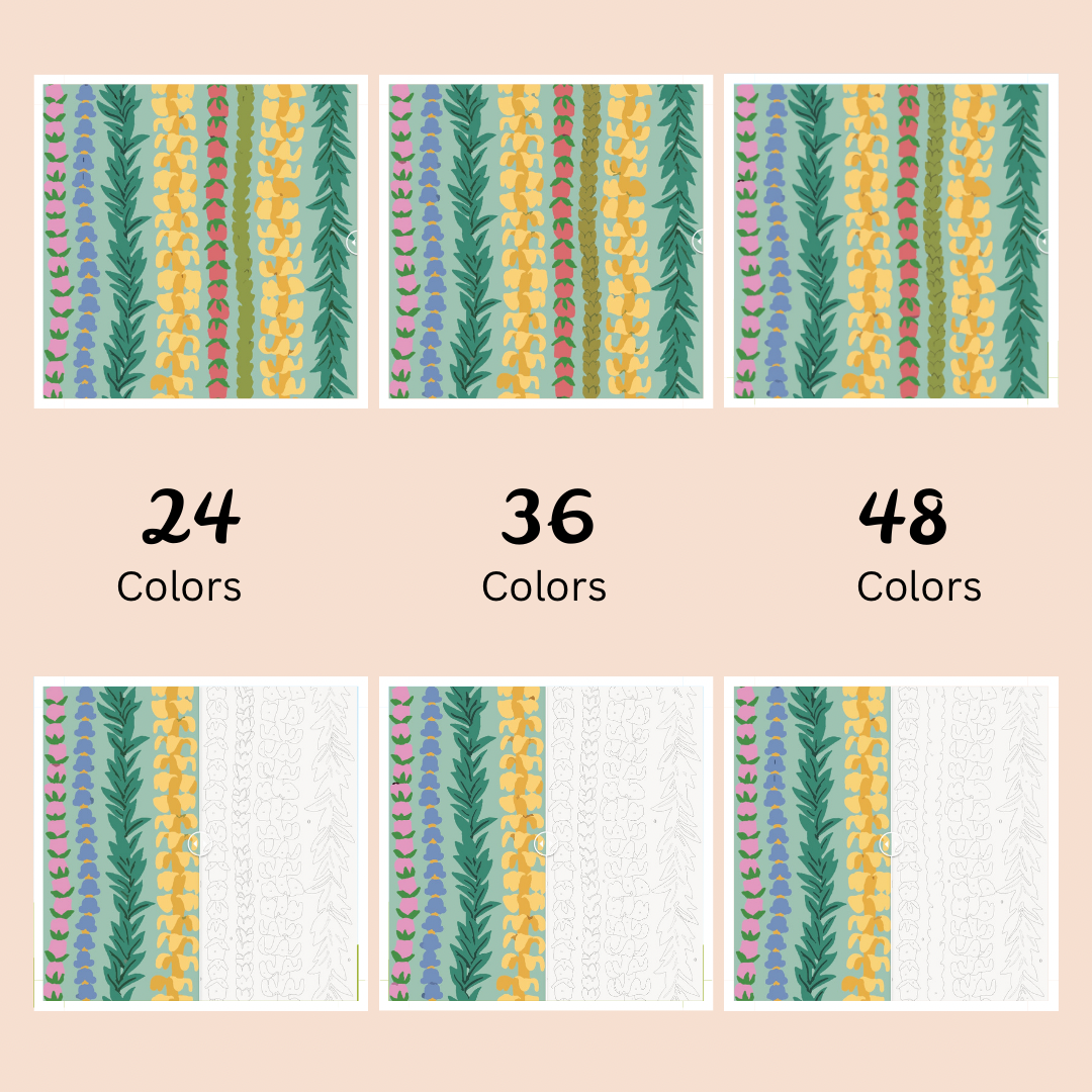 Lei’s of Hawai’i: Paint-by-Number Collection (24/36/48 colors | No Frame)