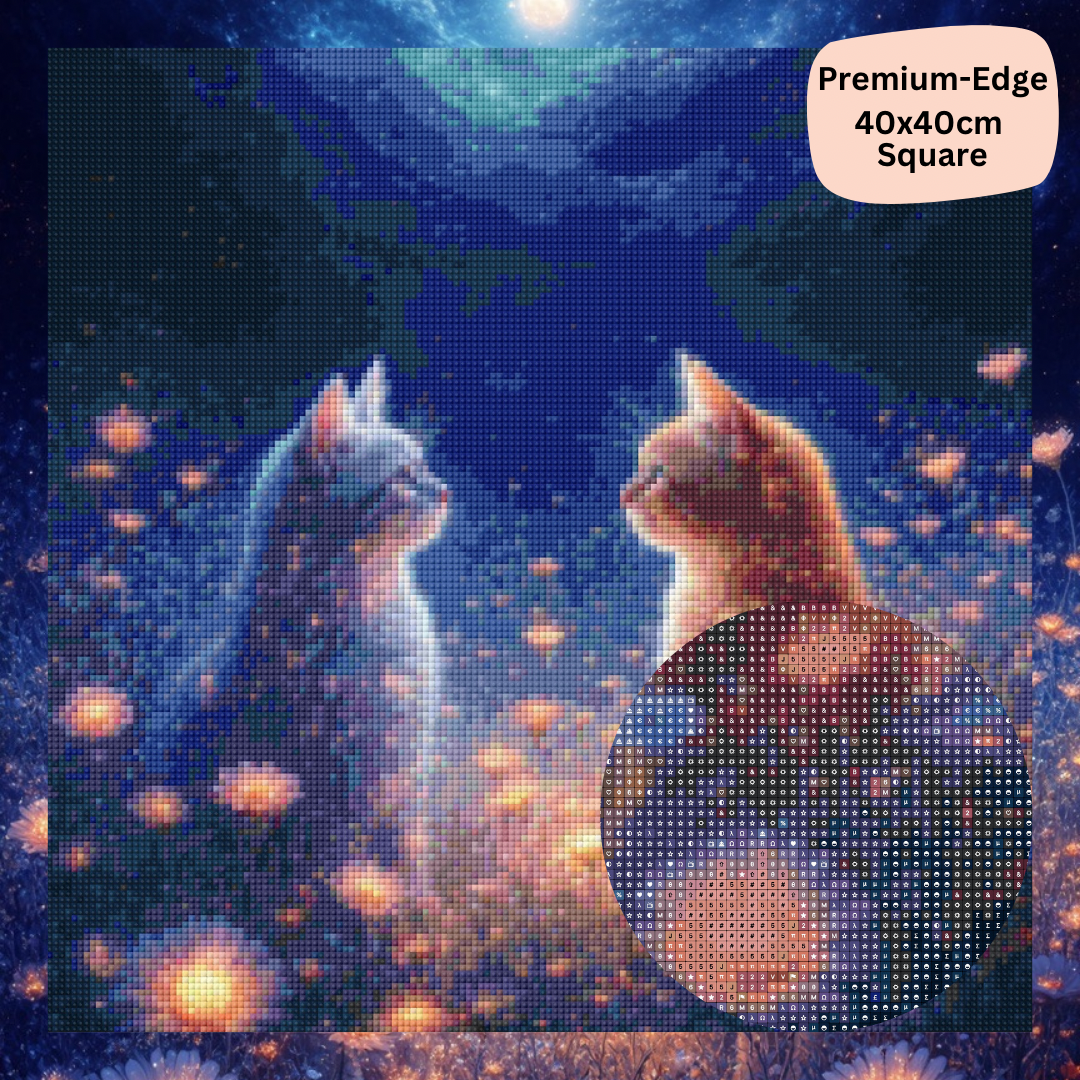 Moonlit Whiskers: Diamond Painting Collection