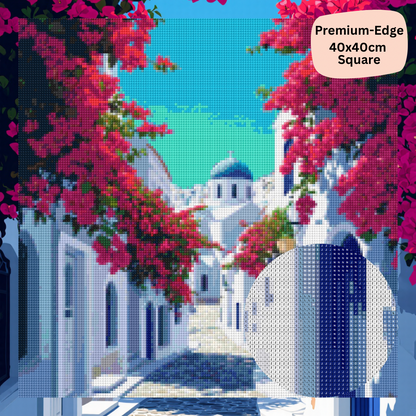Santorini Serenity: Diamond Painting Collection