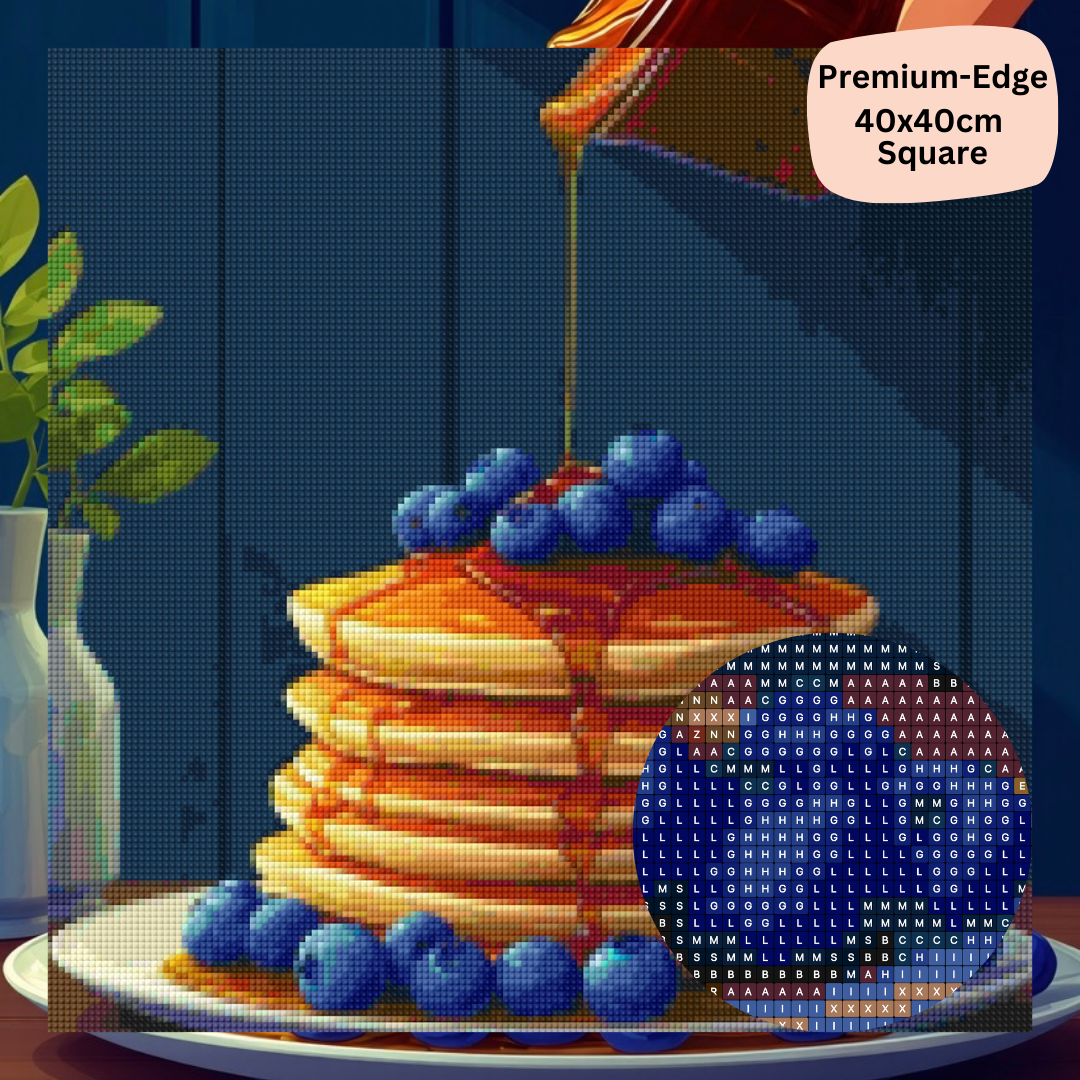 Blueberry Pancakes: Diamond Painting Collection