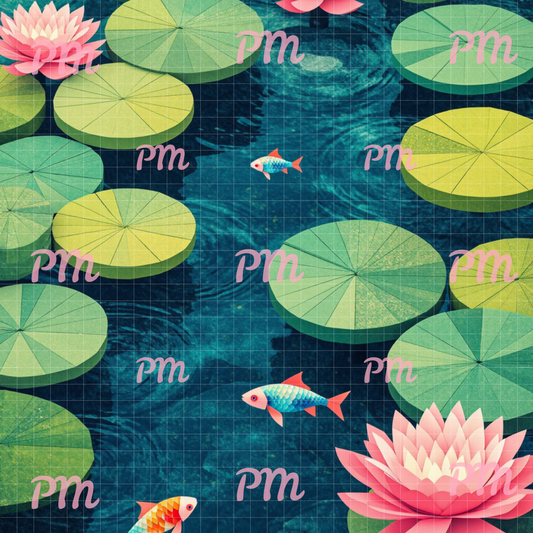 Lotus Pond: Diamond Painting Collection