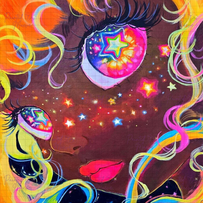 Aria Stargazer Hand-Rendered Diamond Painting