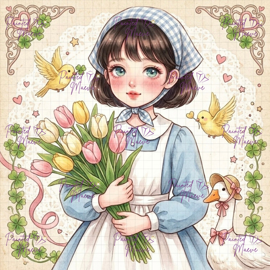 The Little Cottage Gardener: Hand-Rendered Diamond Painting