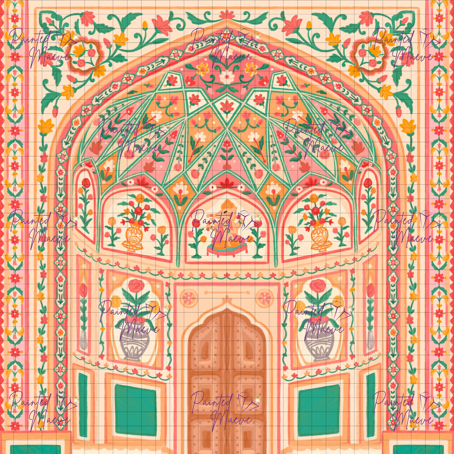 Amber Palace: Hand-Rendered Diamond Painting