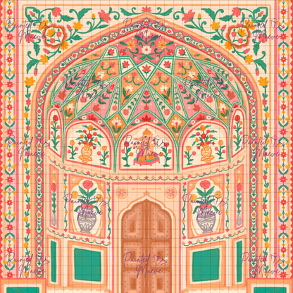 Amber Palace: Hand-Rendered Diamond Painting