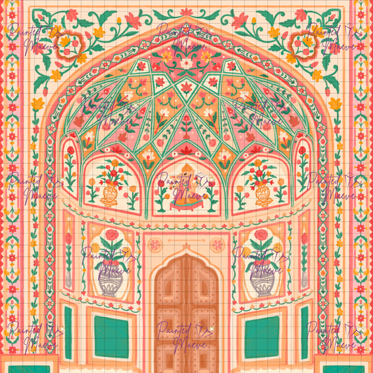 Amber Palace: Hand-Rendered Diamond Painting