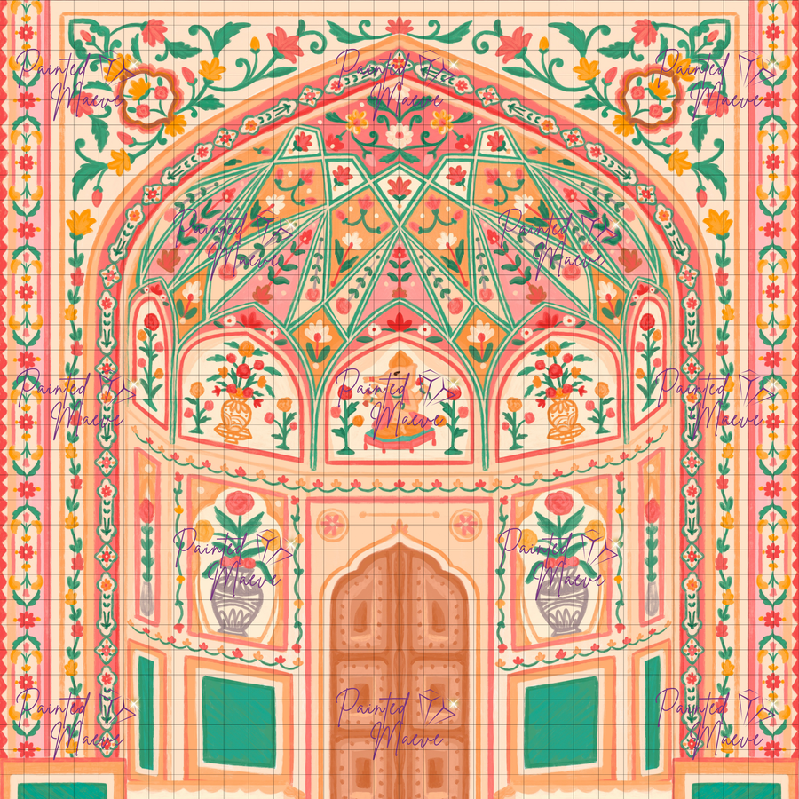 Amber Palace: Hand-Rendered Diamond Painting
