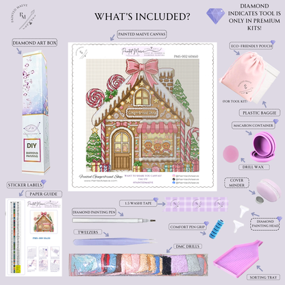 Frosted Gingerbread Shop: Hand-Rendered Diamond Painting Christmas Collection