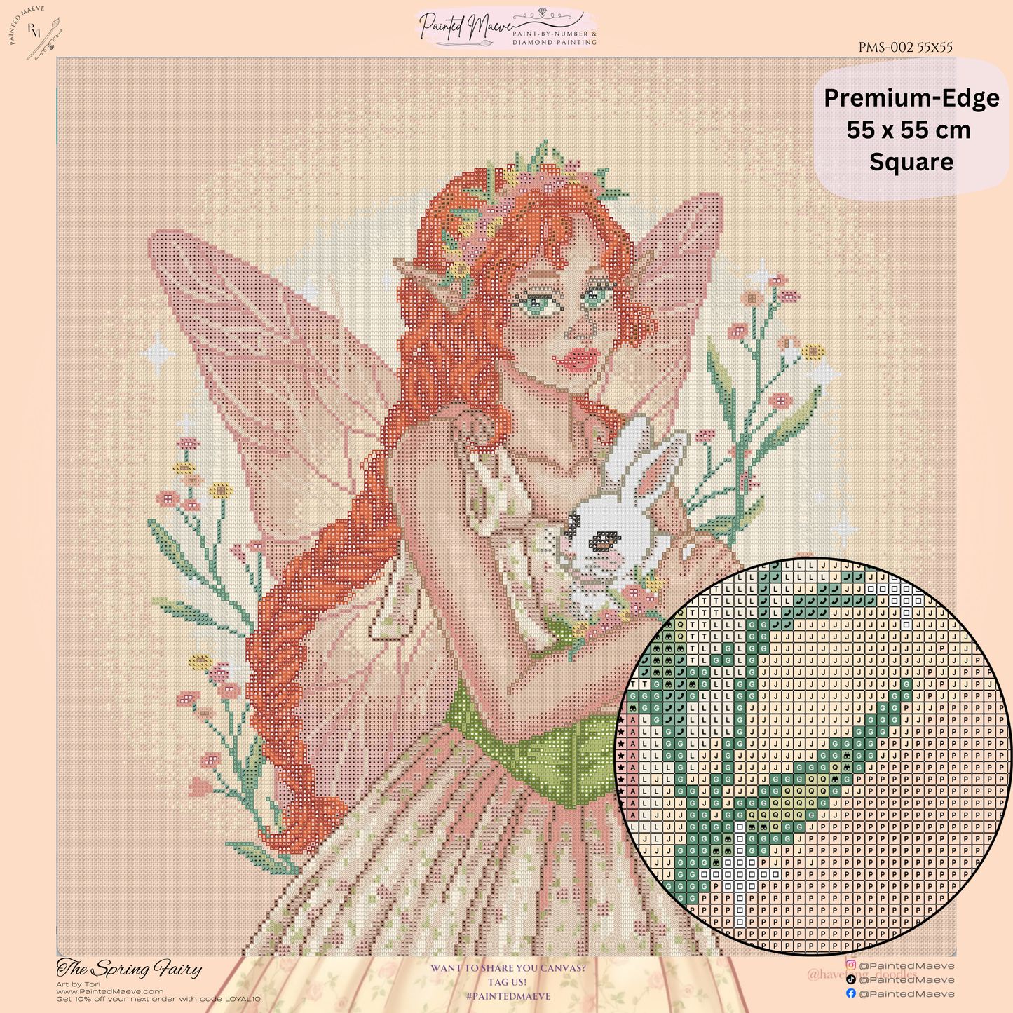 The Spring Fairy: Hand-Rendered Diamond Painting