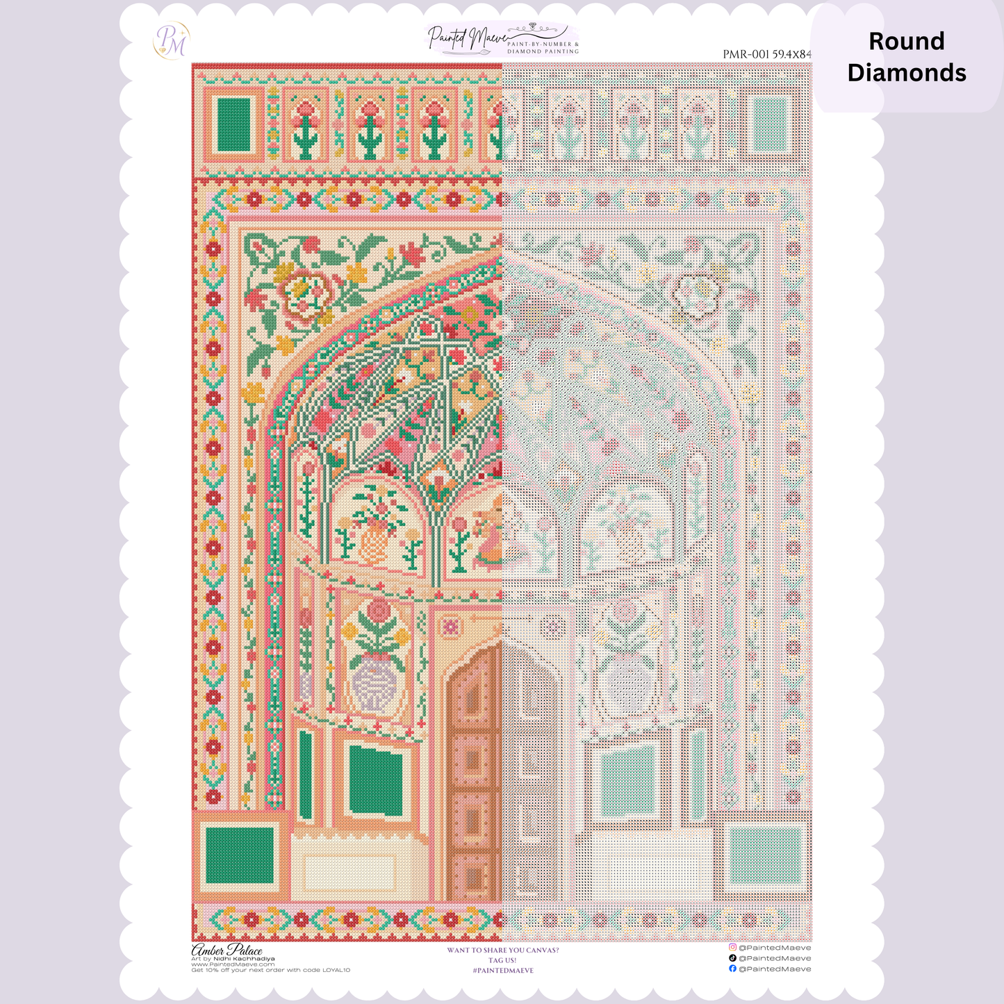 Amber Palace: Hand-Rendered Diamond Painting