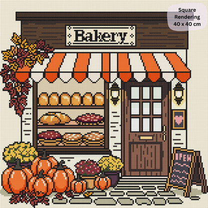 Autumn Harvest Bakery Hand-Rendered Diamond Painting