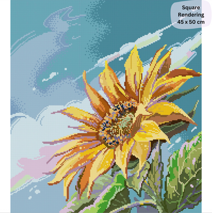 Where Sunflowers Grow: Hand-Rendered Diamond Painting