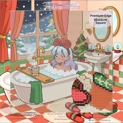 Frosty Holiday Spa: Hand-Rendered Diamond Painting Christmas Collection