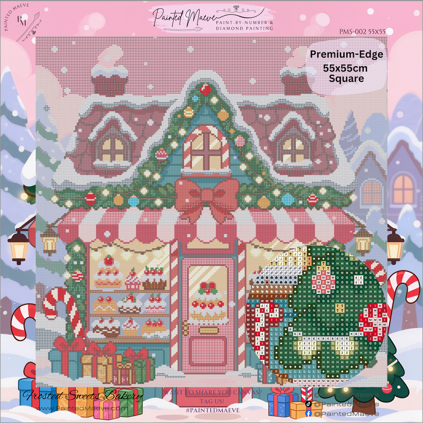 Frosted Sweets Bakery: Hand-Rendered Diamond Painting Christmas Collection