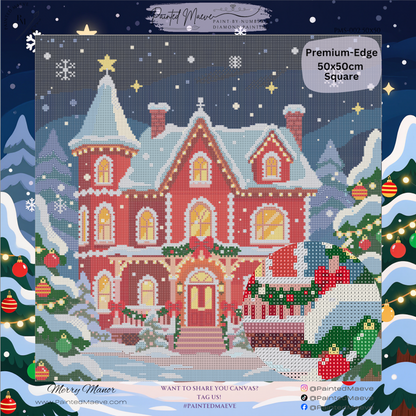 Merry Manor: Hand-Rendered Diamond Painting Christmas Collection